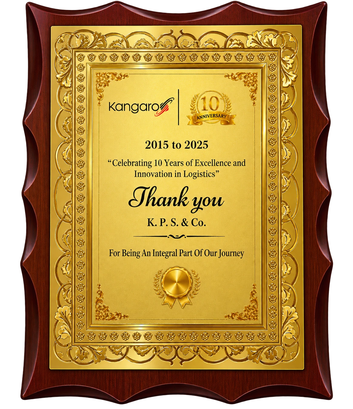 Kangaro 10th Anniversary Logistics Partner of Honour (2015 - 2025)